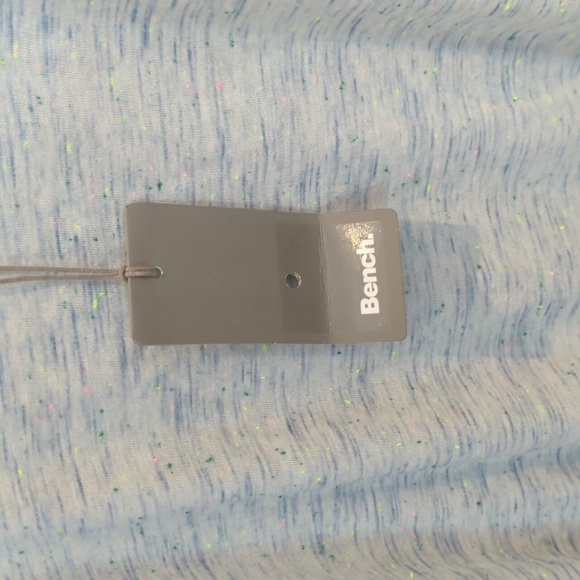 Bench Light Blue Speckle T-Shirt Dress Back Pocket Detail Elastic Waist SM NWT - Picture 2 of 7